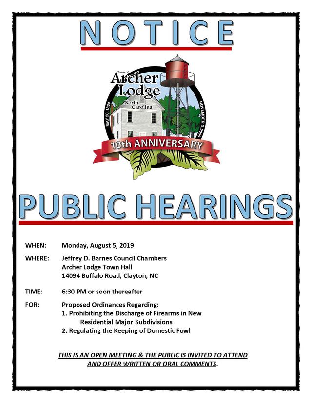 Public Hearing Notice 8.5.19 for Website and Social Media Proposed Ordinances Firearms and Domestic Fowl.jpg